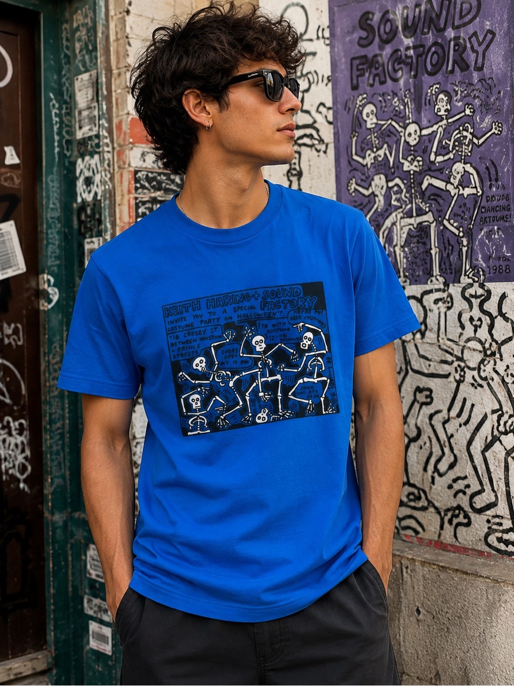 UNIQLO UT x Keith Haring Sound Factory Halloween Skeleton Graphic